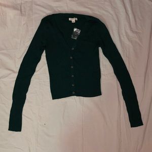 Dark green cardigan